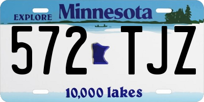 MN license plate 572TJZ