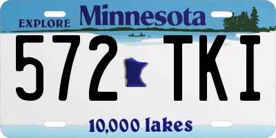 MN license plate 572TKI