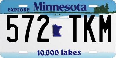 MN license plate 572TKM