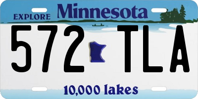 MN license plate 572TLA