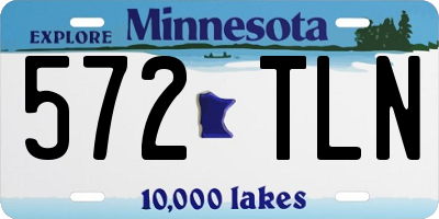 MN license plate 572TLN
