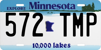 MN license plate 572TMP