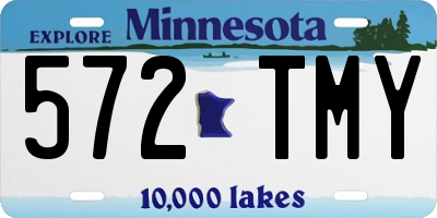 MN license plate 572TMY