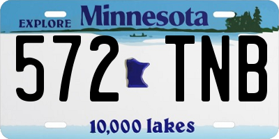 MN license plate 572TNB
