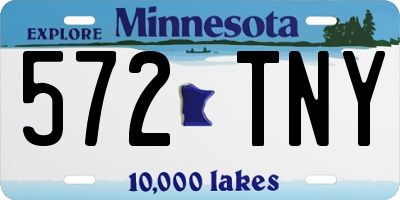 MN license plate 572TNY