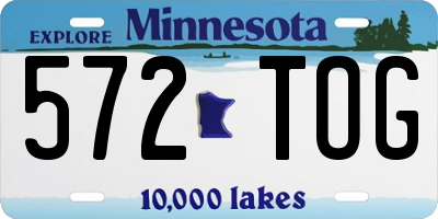 MN license plate 572TOG