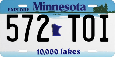 MN license plate 572TOI