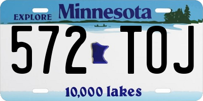 MN license plate 572TOJ