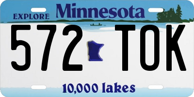 MN license plate 572TOK