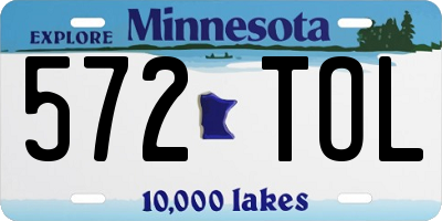 MN license plate 572TOL