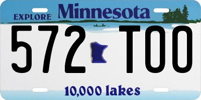 MN license plate 572TOO