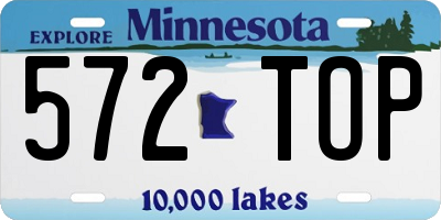 MN license plate 572TOP