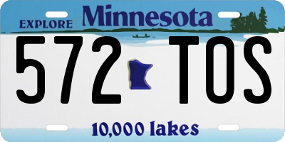 MN license plate 572TOS