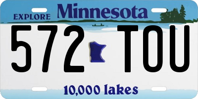 MN license plate 572TOU