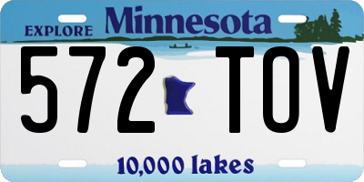 MN license plate 572TOV