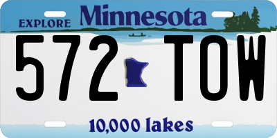 MN license plate 572TOW