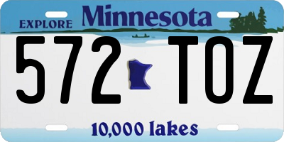 MN license plate 572TOZ