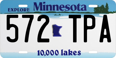 MN license plate 572TPA