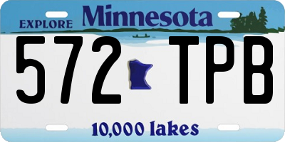 MN license plate 572TPB