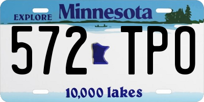 MN license plate 572TPO