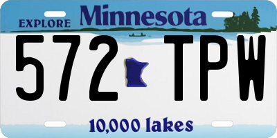MN license plate 572TPW