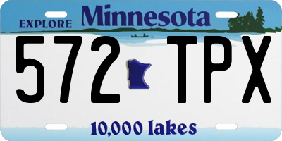 MN license plate 572TPX