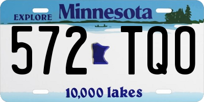 MN license plate 572TQO