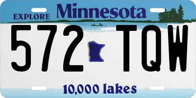 MN license plate 572TQW