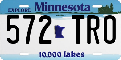MN license plate 572TRO