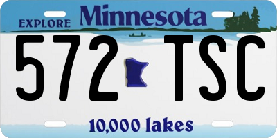 MN license plate 572TSC