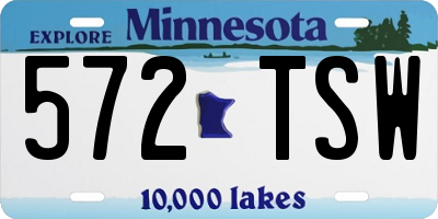 MN license plate 572TSW