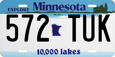 MN license plate 572TUK