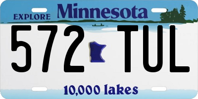 MN license plate 572TUL