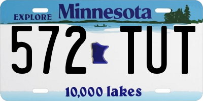 MN license plate 572TUT
