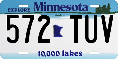 MN license plate 572TUV