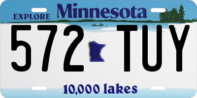 MN license plate 572TUY