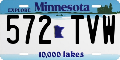 MN license plate 572TVW