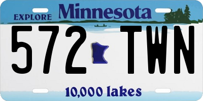 MN license plate 572TWN