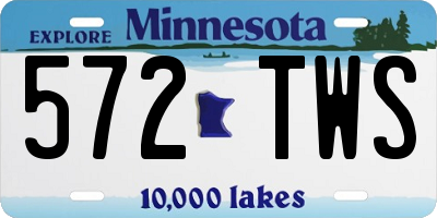MN license plate 572TWS