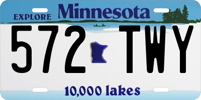 MN license plate 572TWY