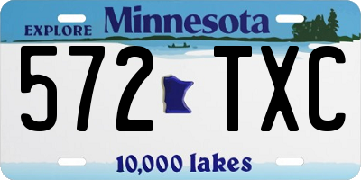MN license plate 572TXC