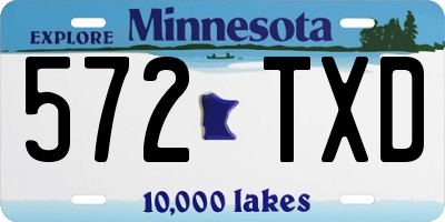 MN license plate 572TXD