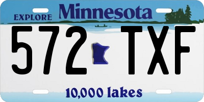 MN license plate 572TXF