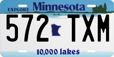 MN license plate 572TXM