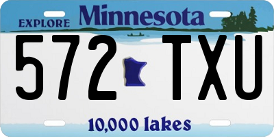 MN license plate 572TXU
