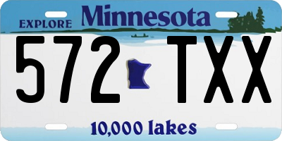 MN license plate 572TXX