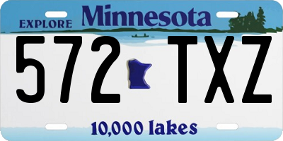 MN license plate 572TXZ