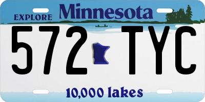 MN license plate 572TYC