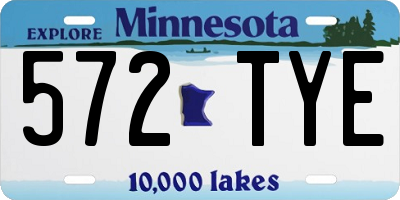 MN license plate 572TYE