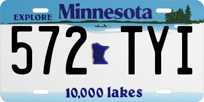 MN license plate 572TYI